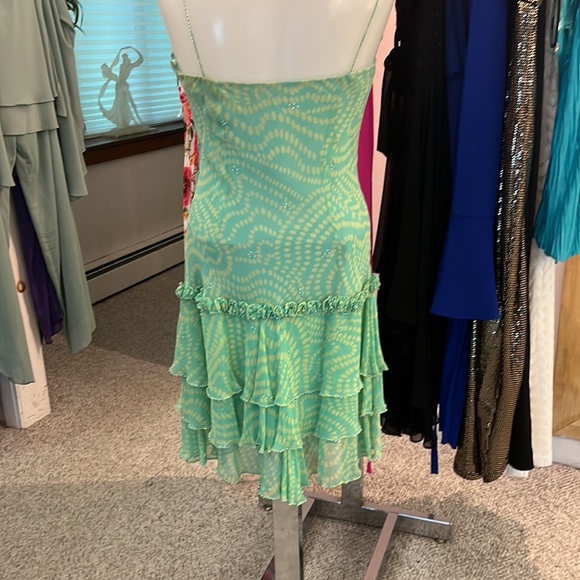 Silk chiffon print dress size 0 - Picture 4 of 4